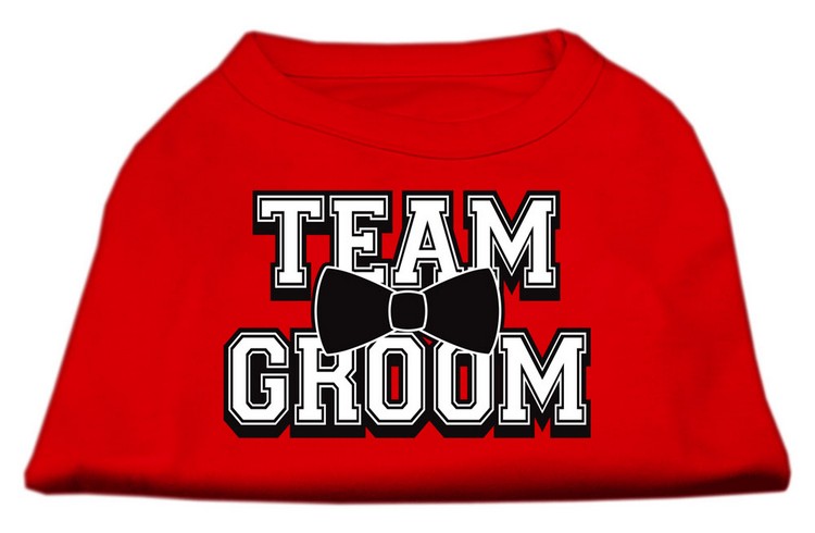 Team Groom Screen Print Shirt Red XL